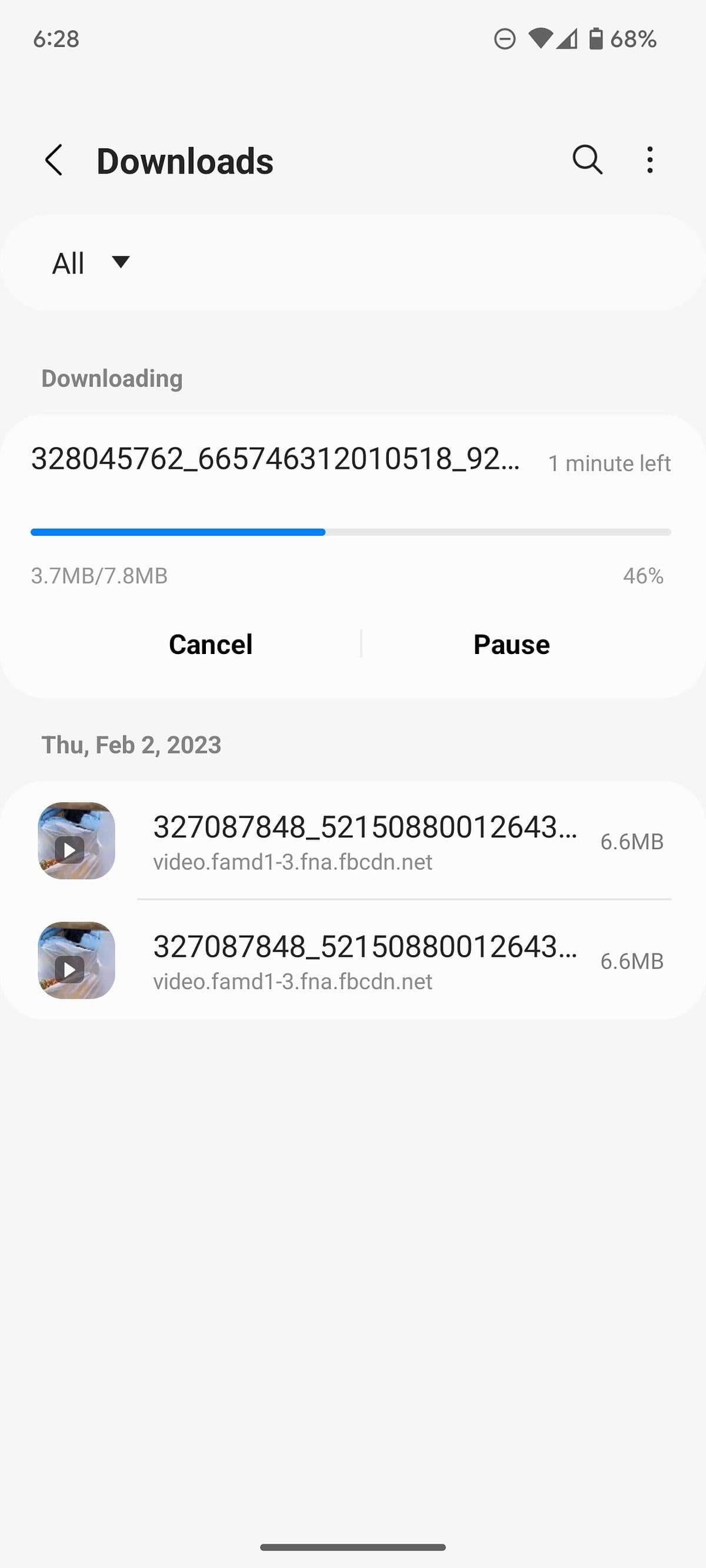 ελέγξτε τη διαδικασία λήψης για βίντεο στο facebook