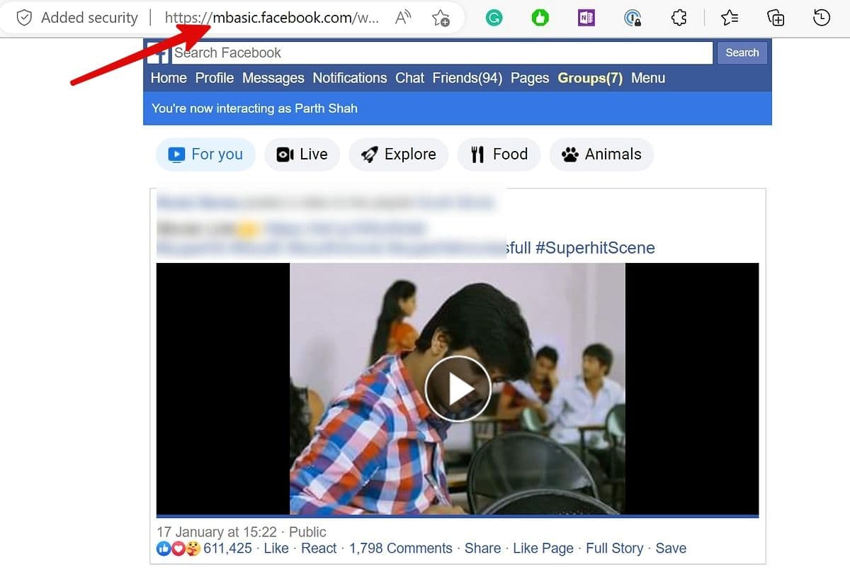 επικολλήστε το σύνδεσμο βίντεο στο facebook