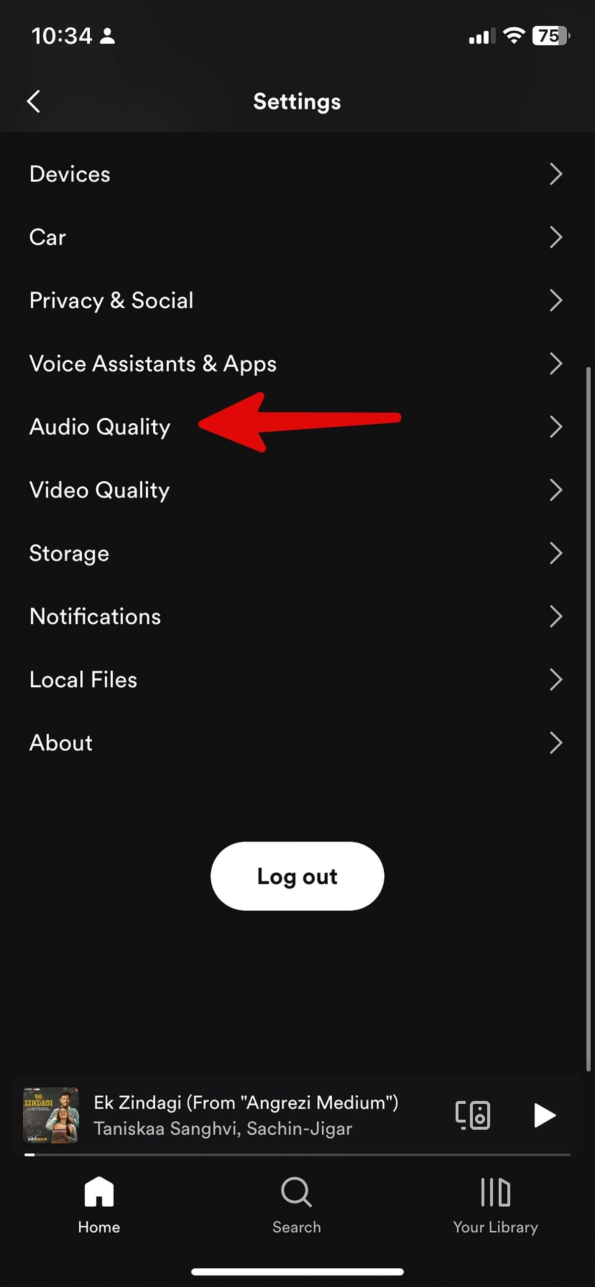 ανοιχτό spotify ποιότητας ήχου για iOS