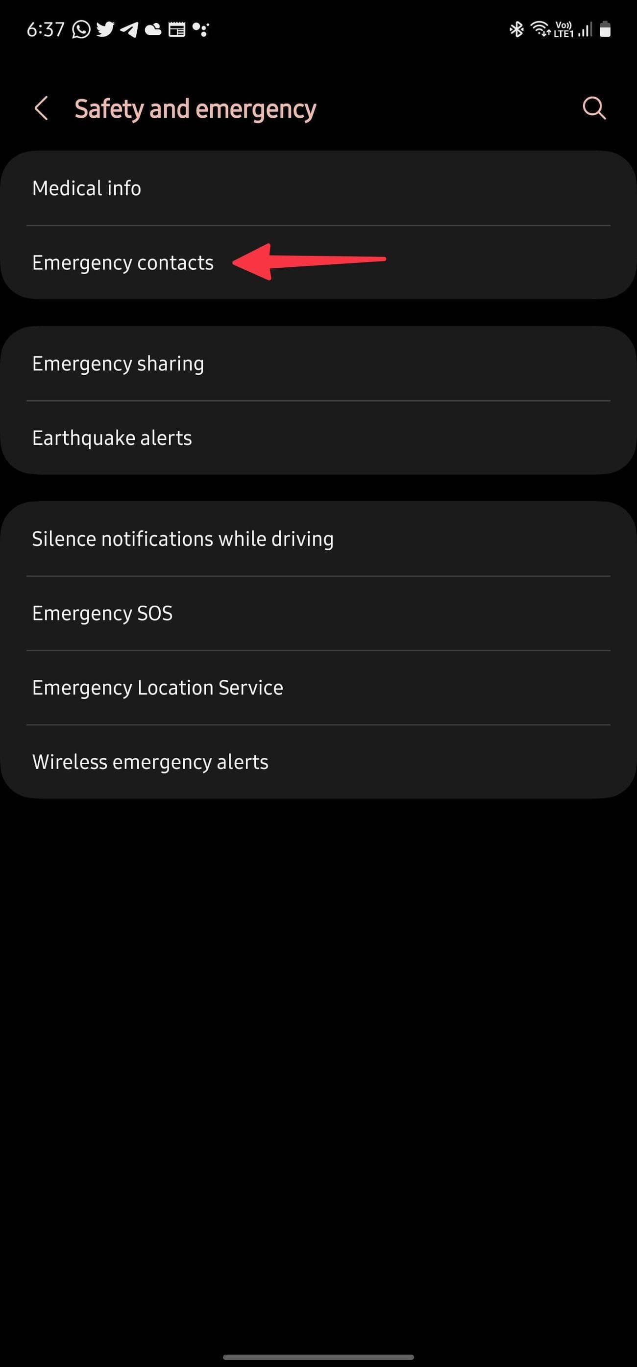 έκτακτης ανάγκης SOS Samsung-τηλέφωνο