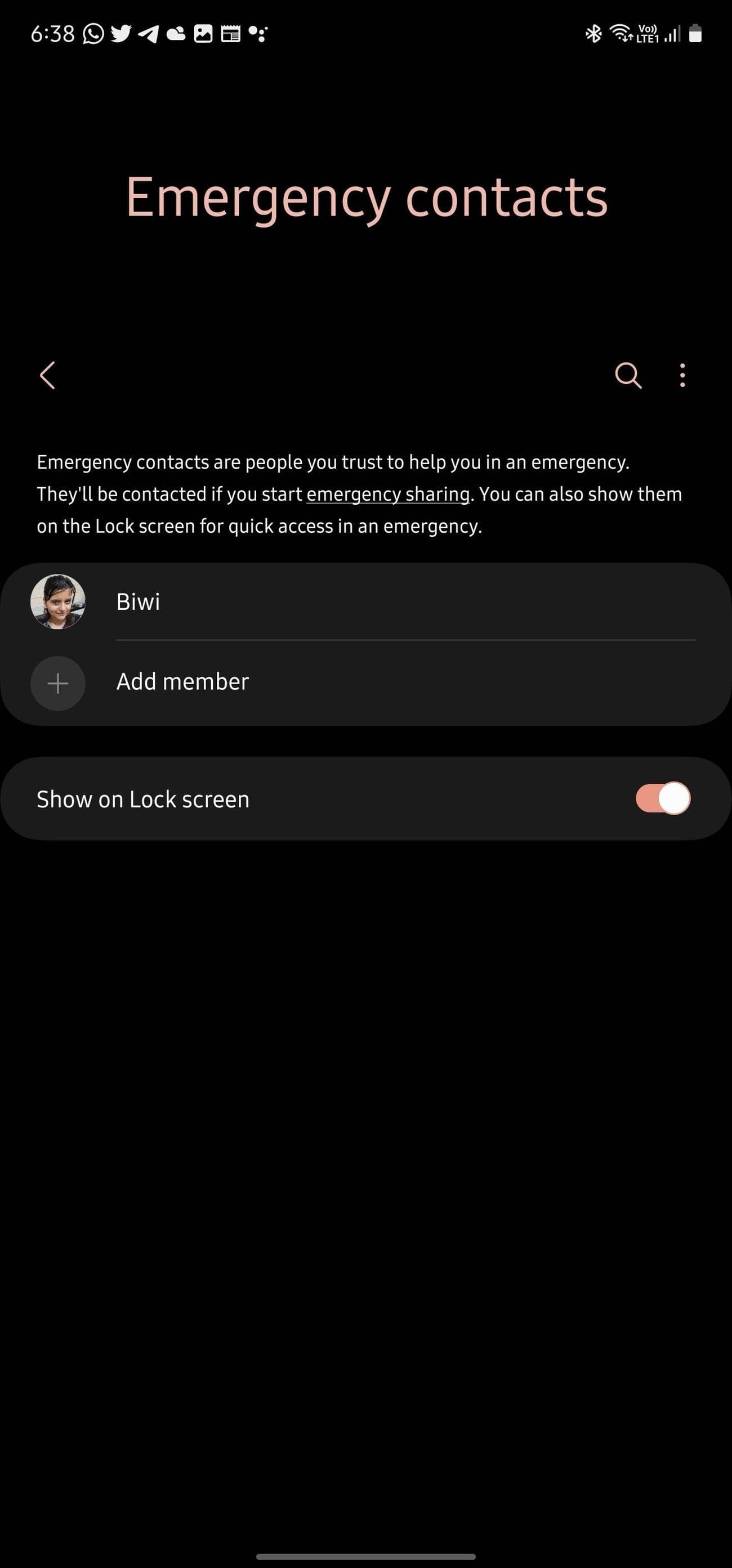έκτακτης ανάγκης SOS Samsung