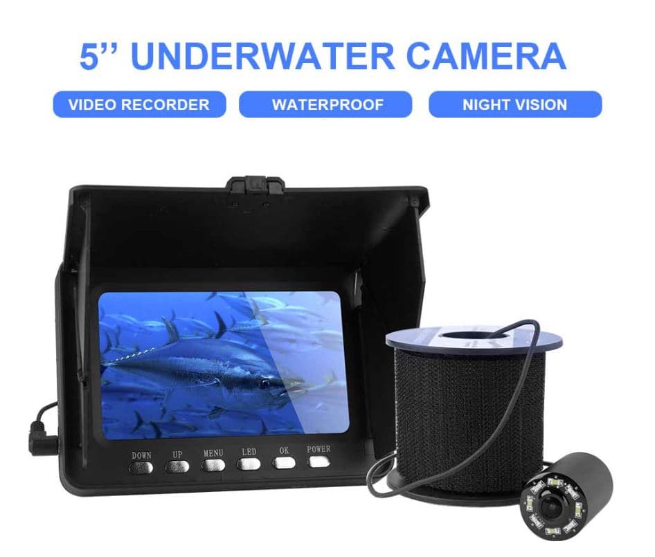 Εσείς ακόμα ψαρεύετε στα τυφλά;; Πάρε υποβρύχια κάμερα 1080p με οθόνη 5'' για ψάρεμα με 88.4€!