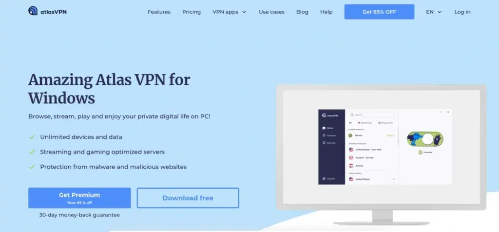 Atlas δωρεάν vpn για windows