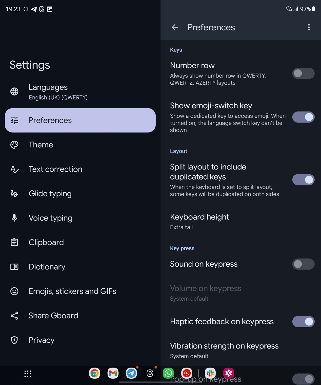 Gboard-split-layout-duplicate-keys-settings-page