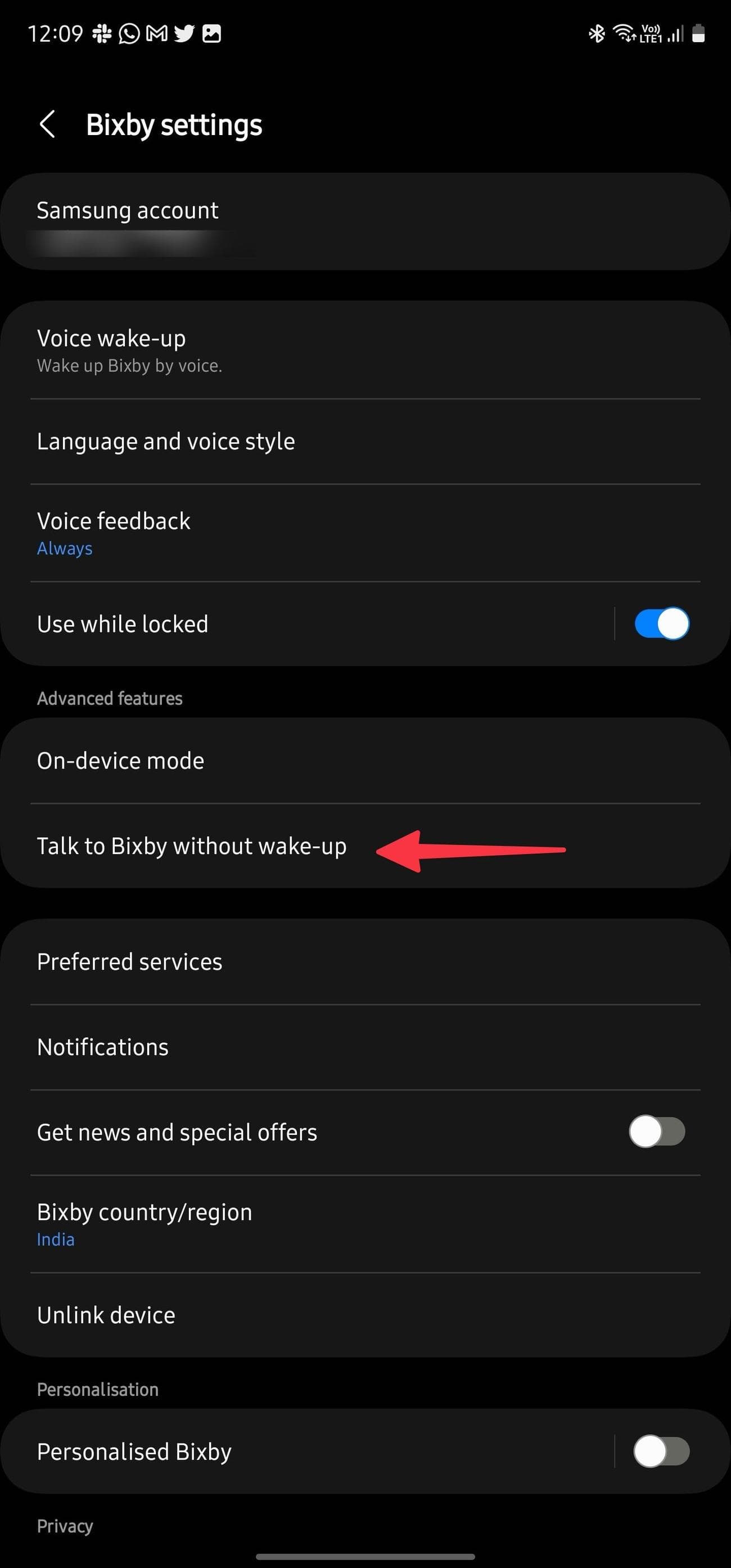 προηγμένες λειτουργίες του bixby