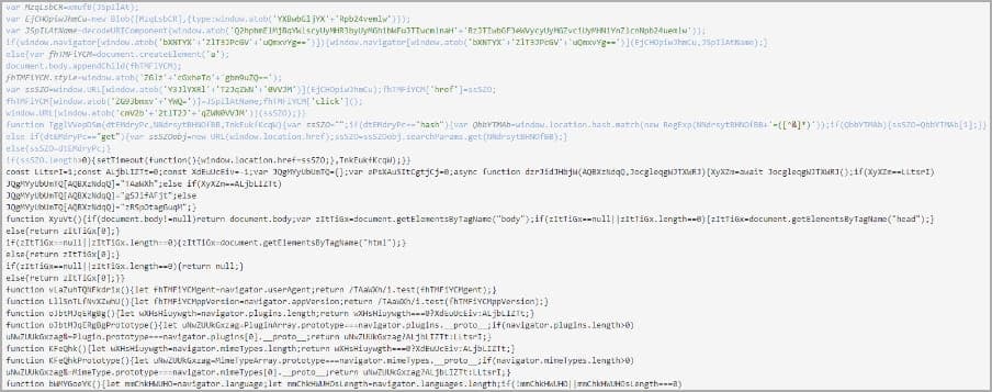 HTML που χρησιμοποιείται στις επιθέσεις