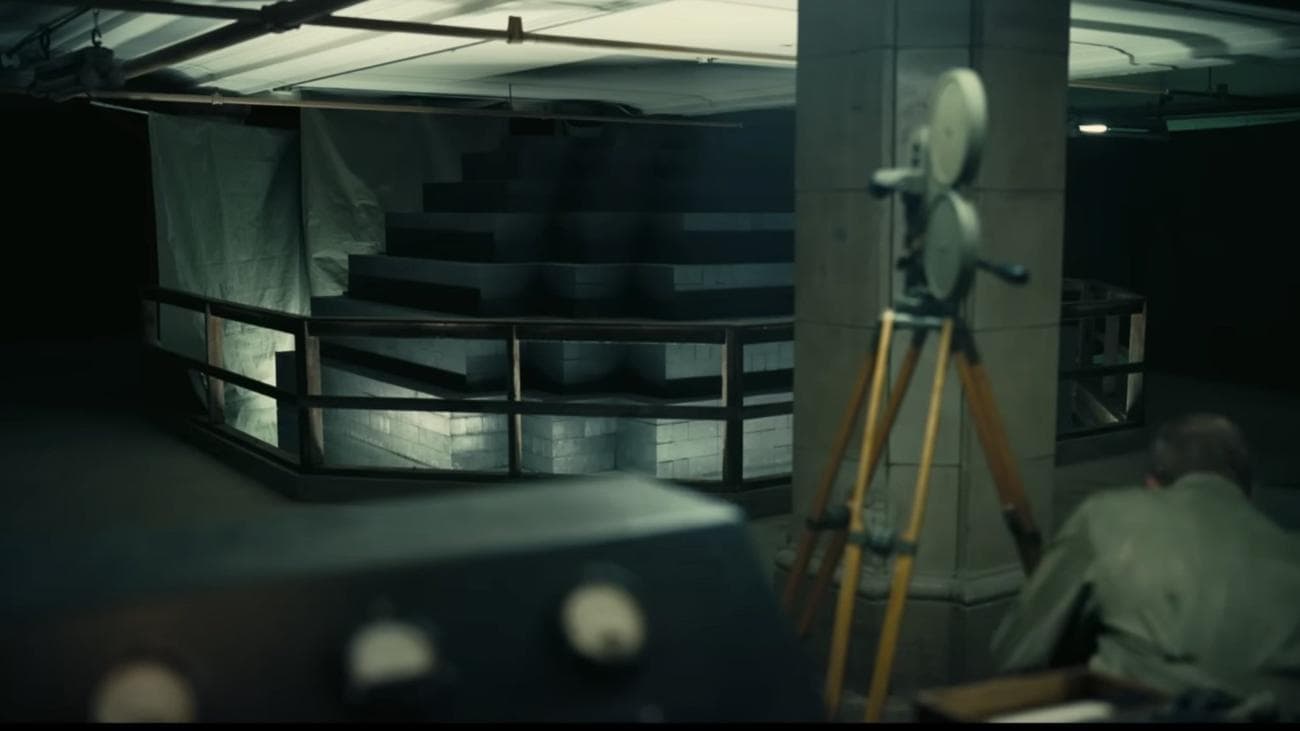 Ένας σωρός από μαύρους γραφίτες μπλοκάρει υπόγεια.