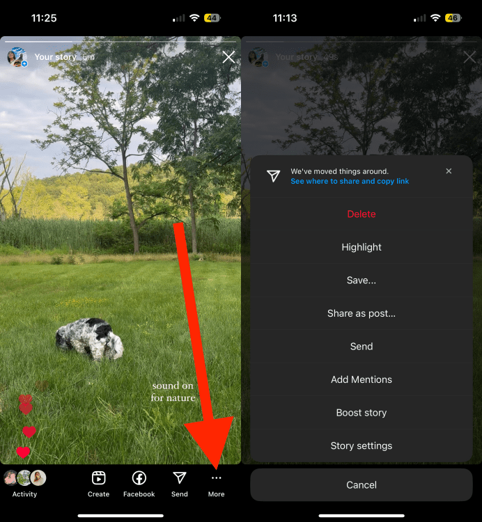 Πώς να προσθέσετε αναφορές σε ένα Instagram Story μετά τη δημοσίευσή του
