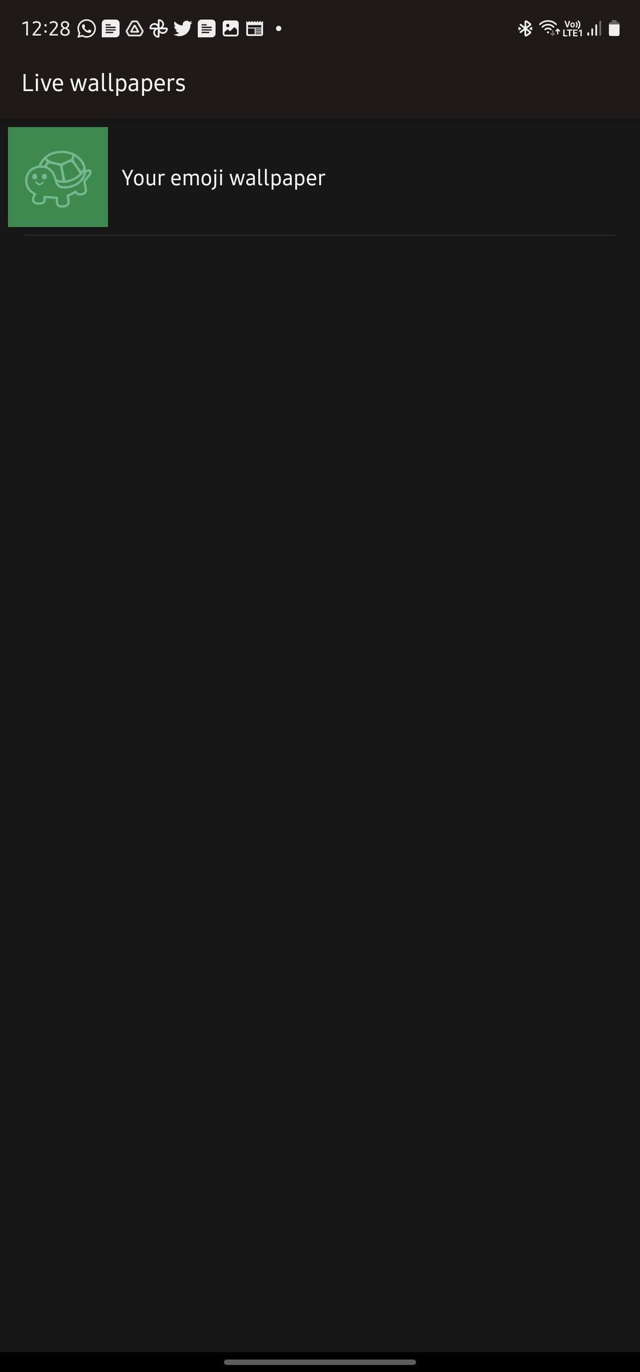 Μενού ζωντανής ταπετσαρίας σε τηλέφωνο Samsung Galaxy