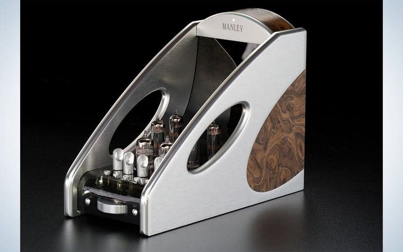 Manley Labs Headphone Amplifier on black background.