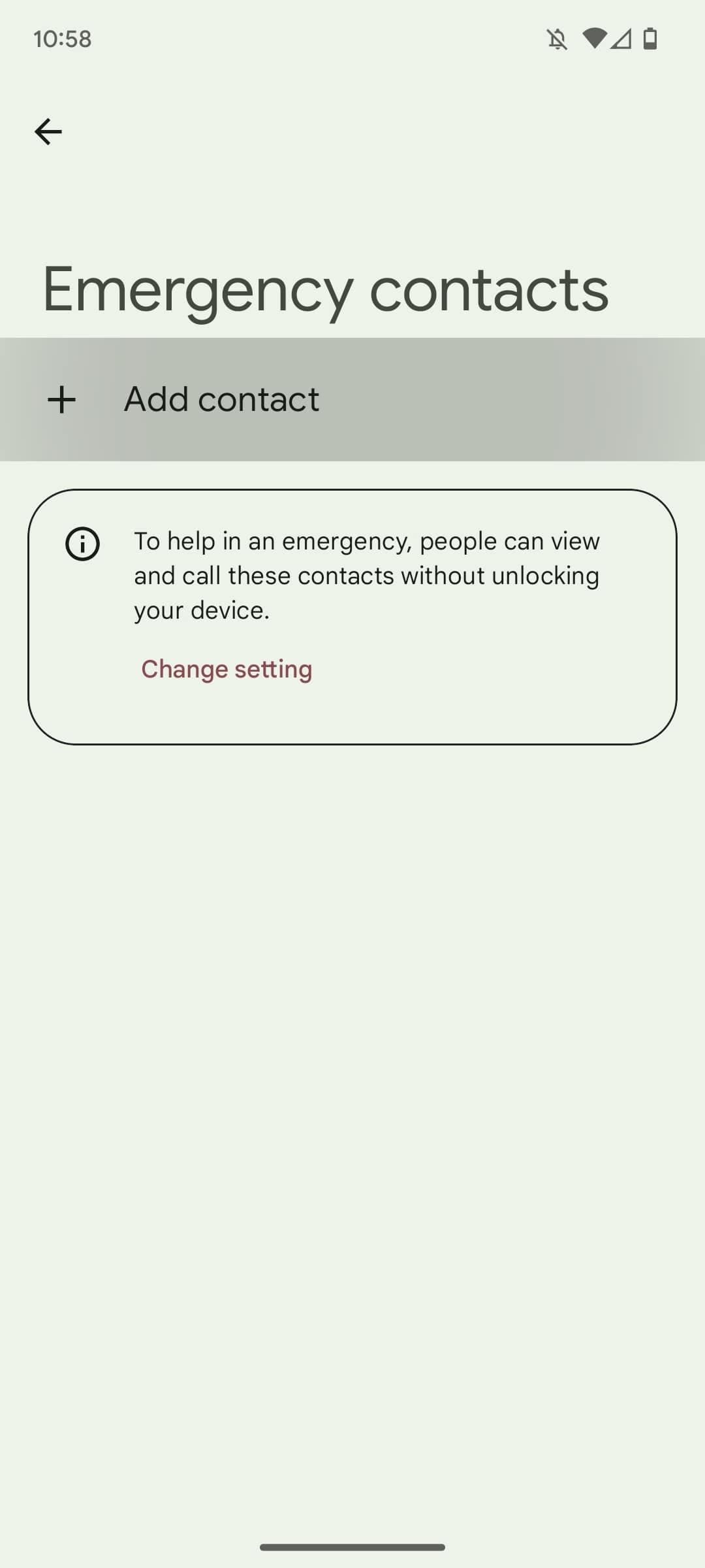 προσθέστε επαφές έκτακτης ανάγκης