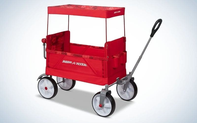 The Radio Flyer Beach and Boardwalk Wagon is the best kids beach wagon.