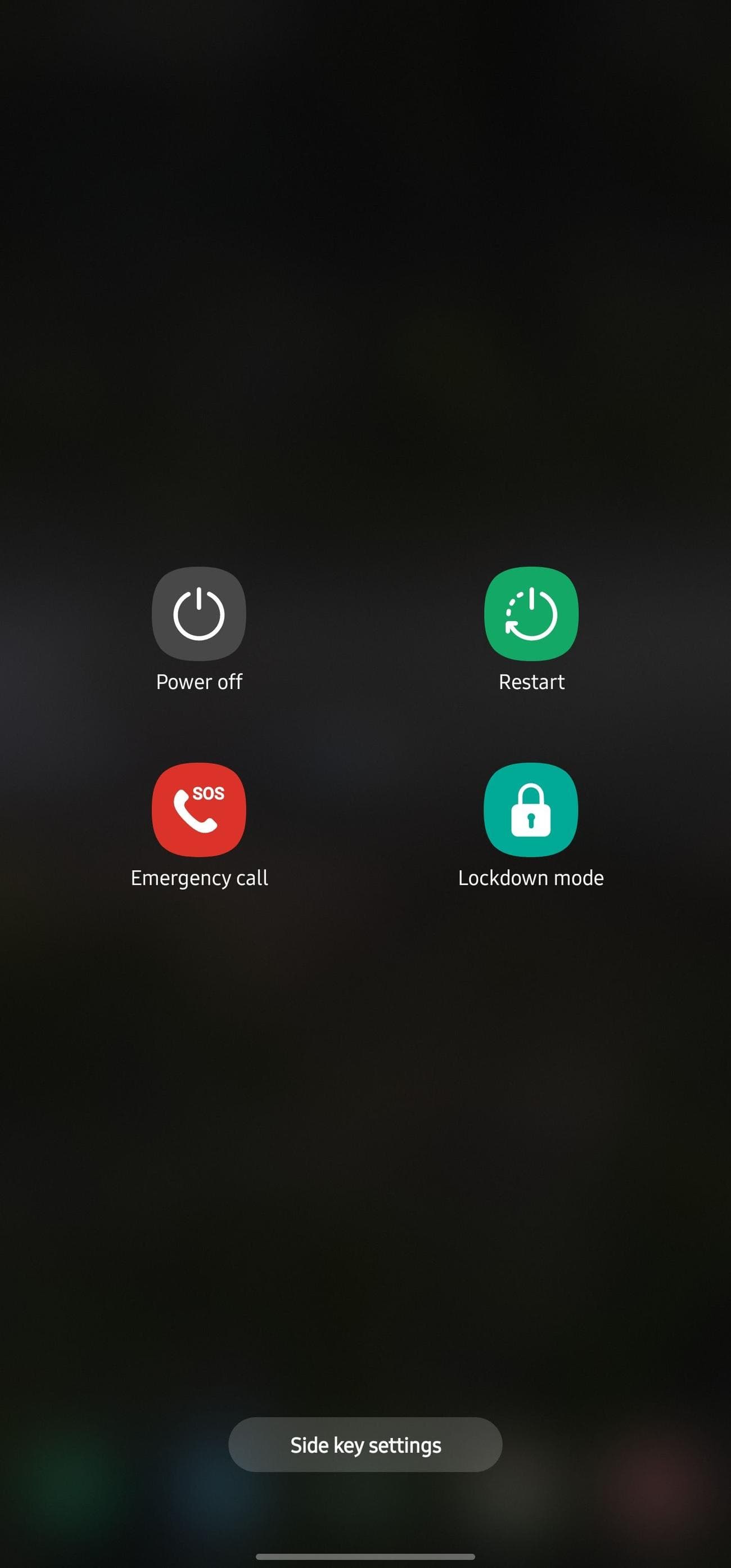 Samsung - Lockdown mode in power menu