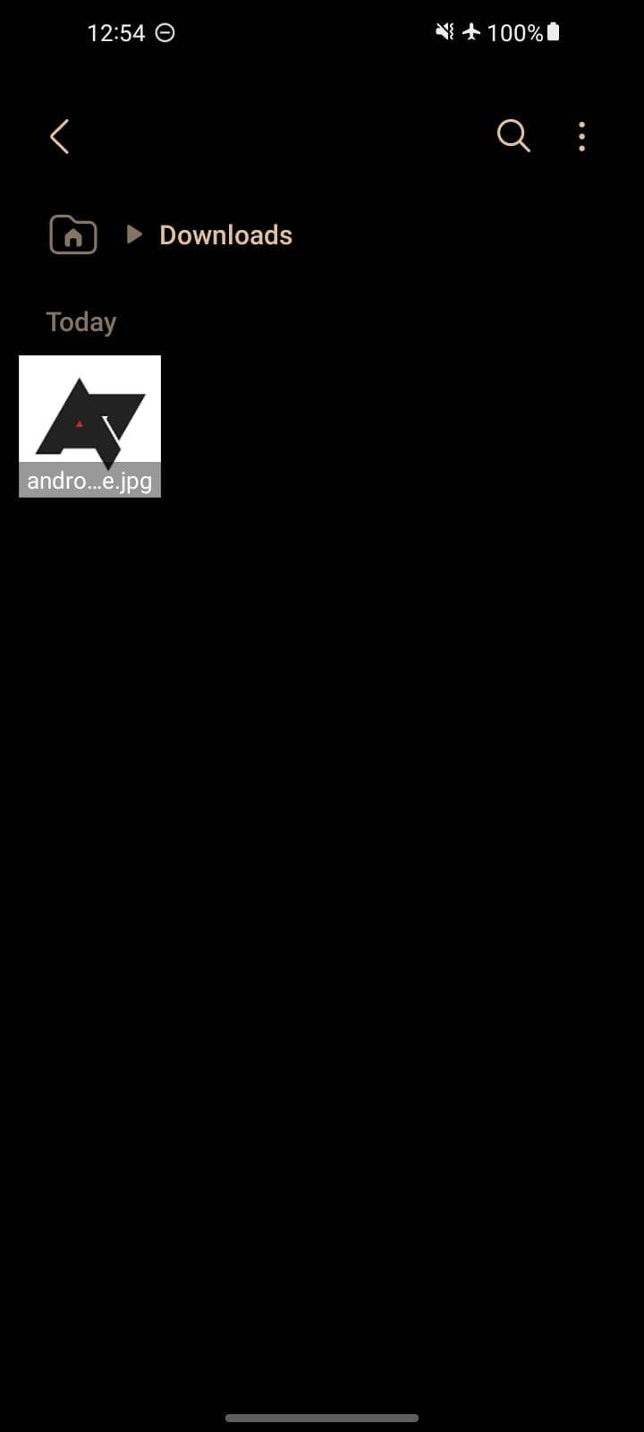 Η εφαρμογή Samsung My Files στο Android εμφανίζει την κύρια σελίδα Λήψεις