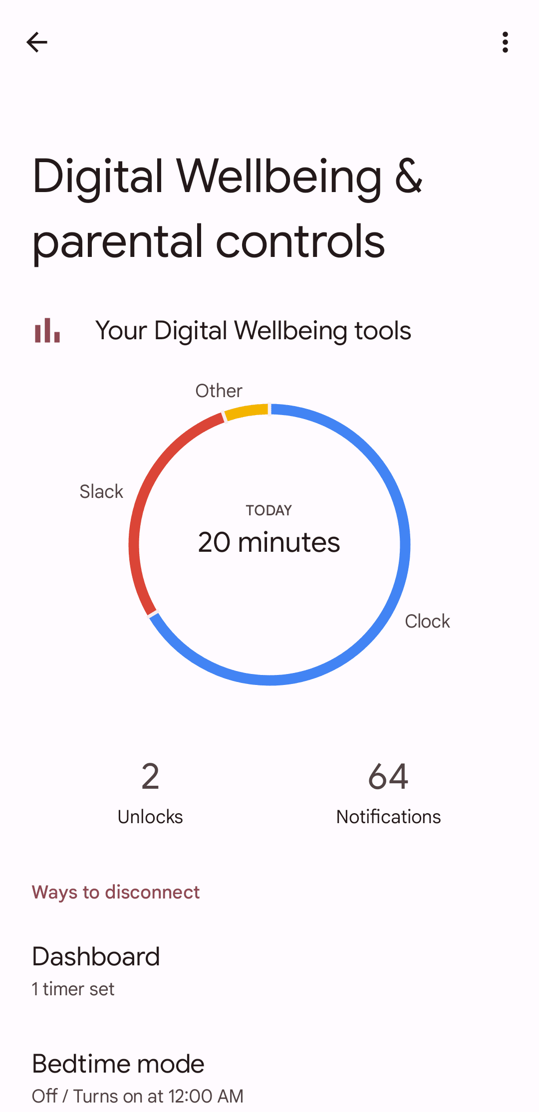Στιγμιότυπο οθόνης των ρυθμίσεων Google Pixel