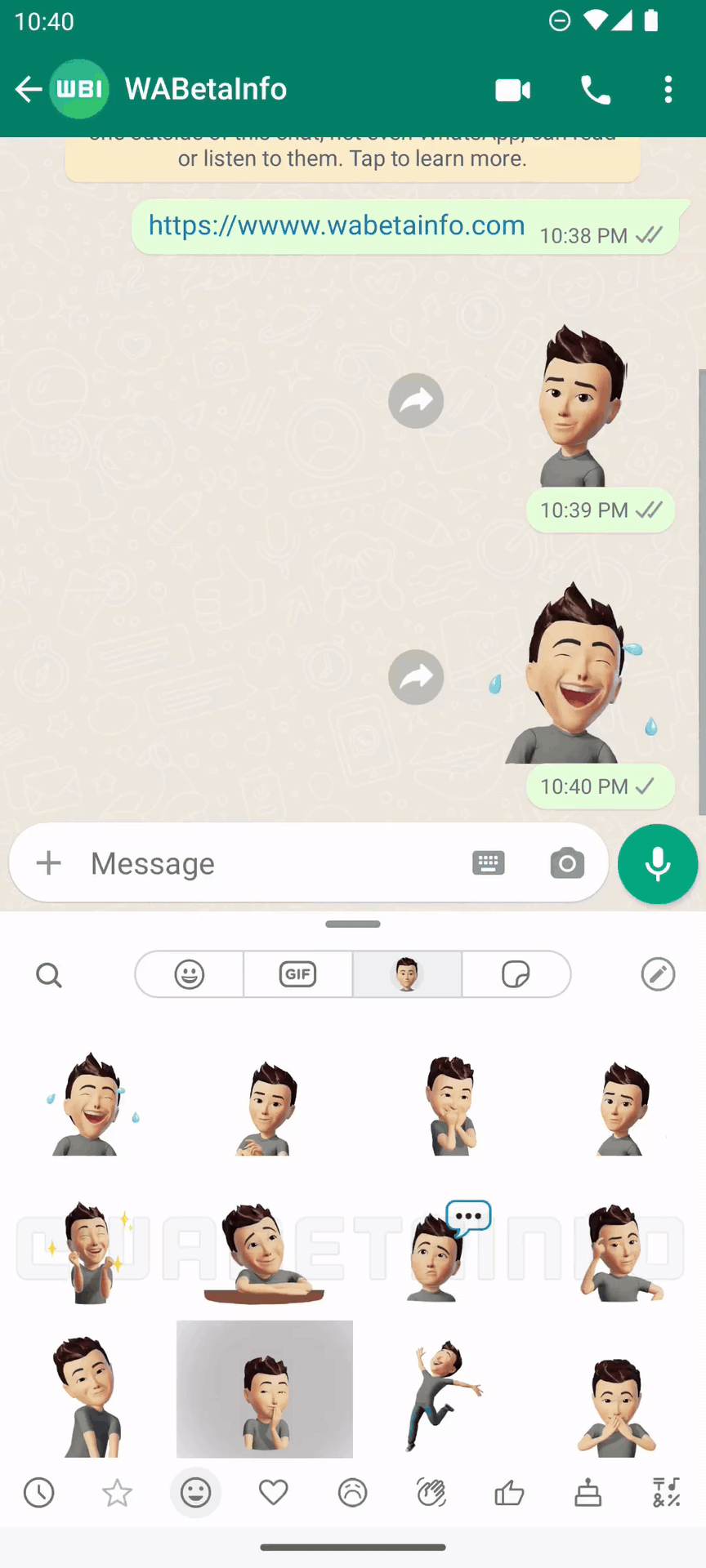 WhatsApp Beta Animated Avatars Android-anim
