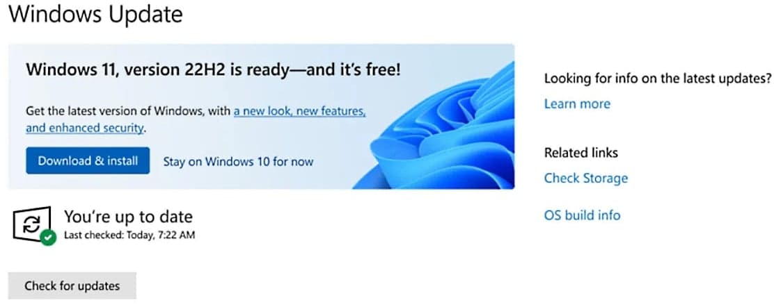 Ενημέρωση λειτουργιών Windows 11 22H2