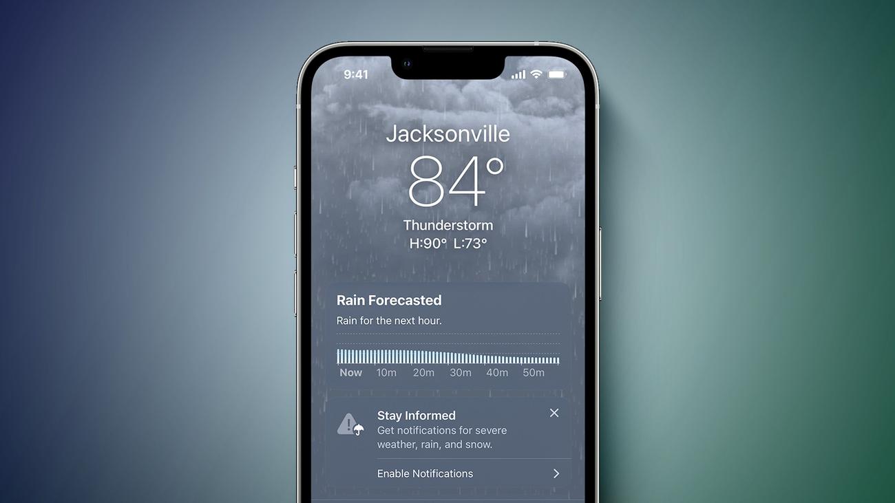 Η Apple Weather App προσφέρει τώρα ειδοποιήσεις βροχοπτώσεων της επόμενης ώρας στο iPhone στην Αυστραλία
