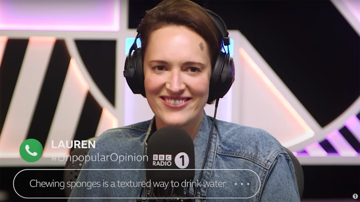Η Phoebe Waller-Bridge συζητώντας αντιδημοφιλείς απόψεις με καλούντες ραδιοφώνου είναι ένα διασκεδαστικό ρολόι
