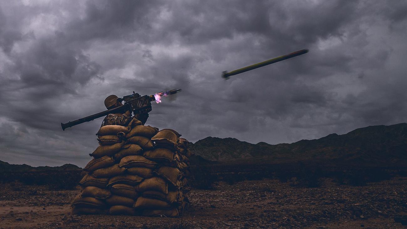 a marine fires a stinger missile