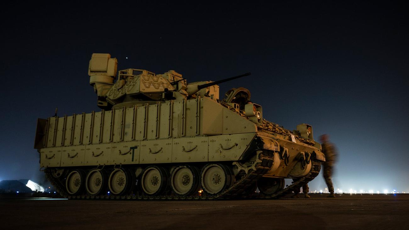 A Bradley Fighting Vehicle seen in 2022 in Kuwait.