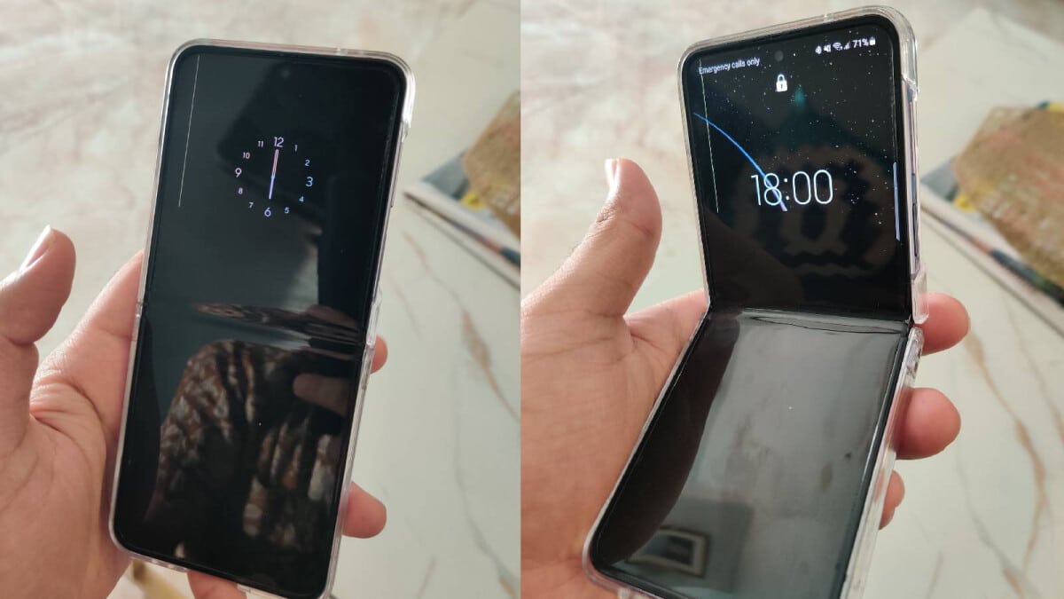 Galaxy Z Flip 4 user told green line issue is not covered by warranty