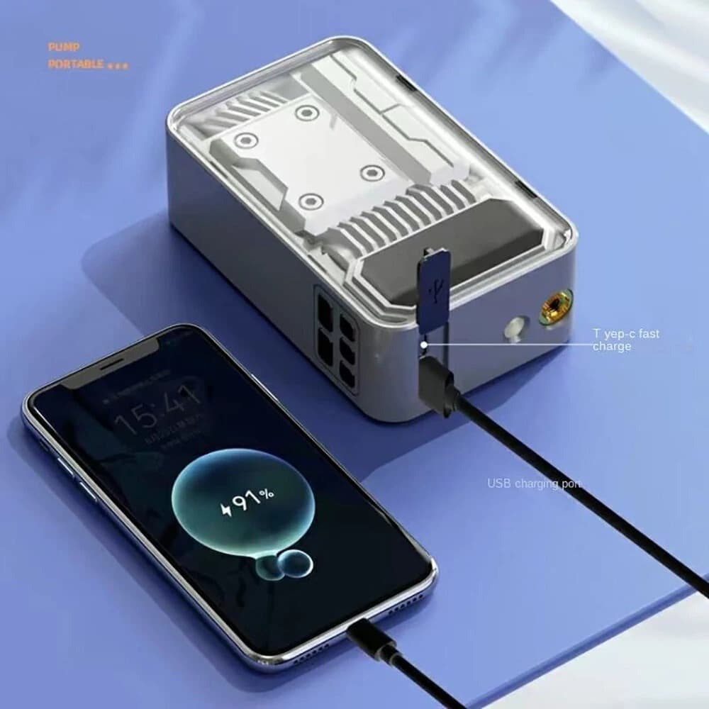 , Φορητή, αυτόματη και πανεύκολη στη χρήση τρόμπα αέρα (με φωτάκι) στα 150psi με 26.5€!!, TechWar.gr