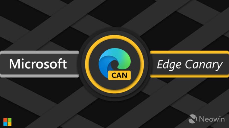 Edge Canary logo in a circle with Microsoft Edge Canary written