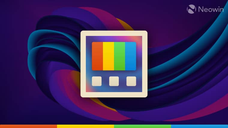 A custom PowerToys logo with a frosted glass background