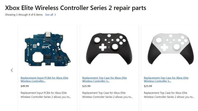 Microsoft xbox controller repair parts
