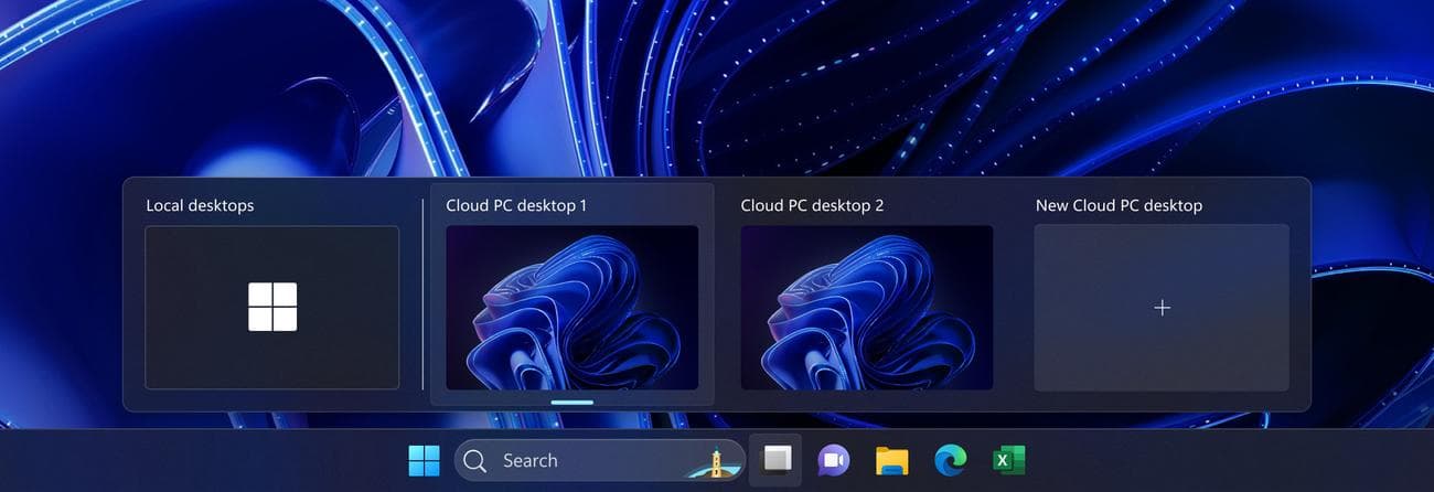 Κάντε εύκολα εναλλαγή μεταξύ ενός υπολογιστή Cloud με Windows 365 και της τοπικής επιφάνειας εργασίας μέσω της Προβολής εργασιών.