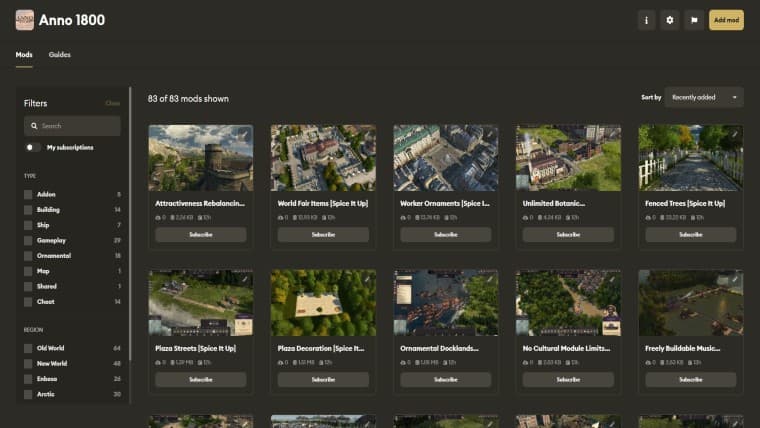 anno 1800 mod πρόγραμμα περιήγησης