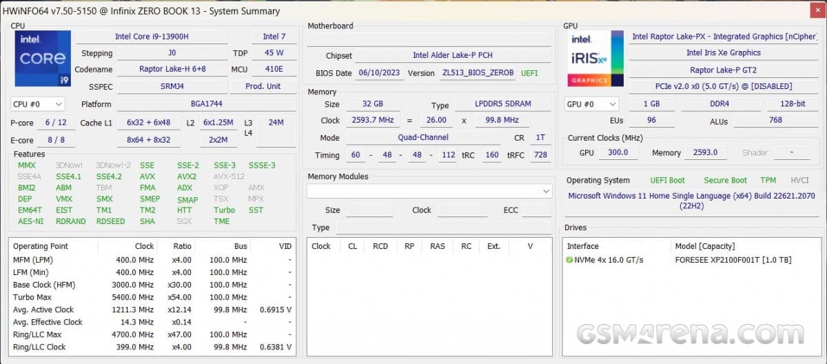 Infinix ZeroBook 13 (13900H) review