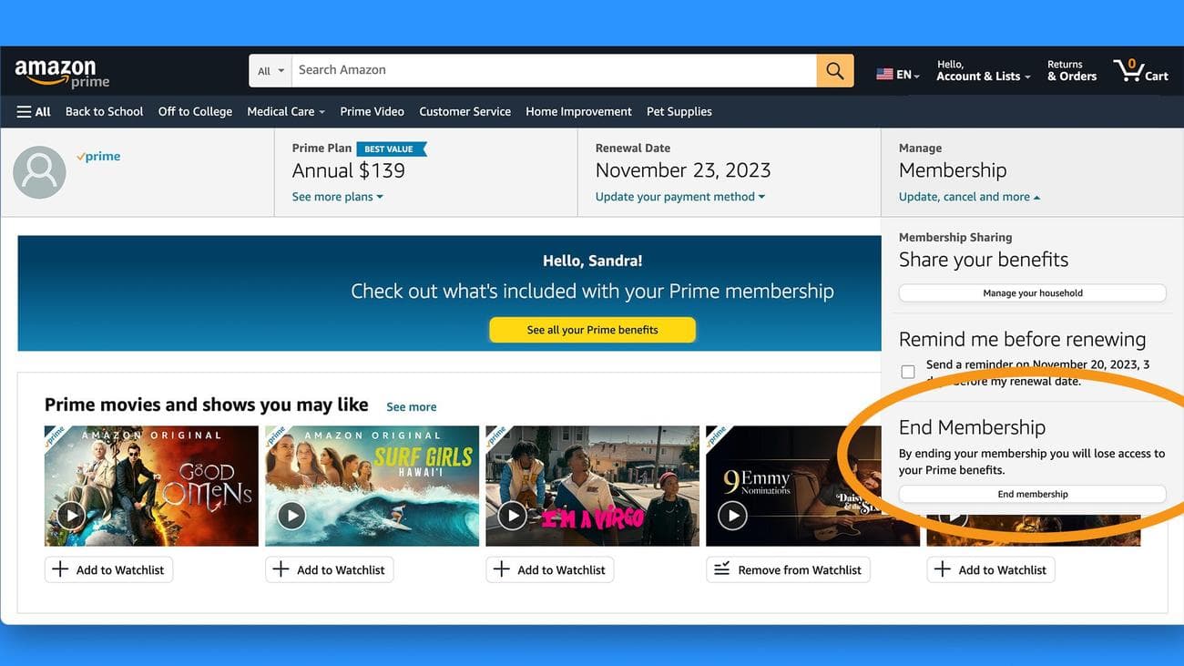 , Πώς να ακυρώσετε το Amazon Prime, TechWar.gr