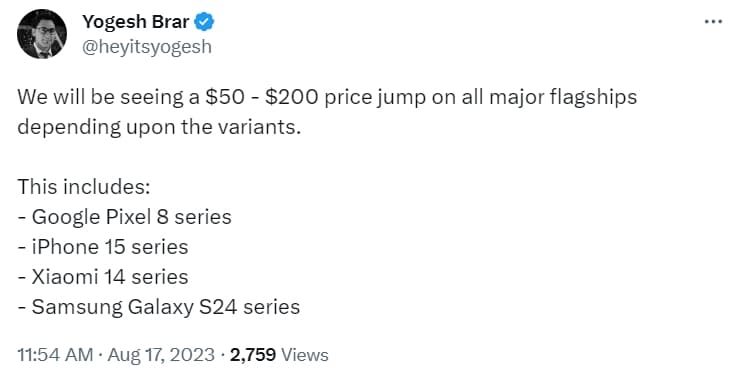 , Τα επερχόμενα ναυαρχίδες θα μπορούσαν να είναι πιο ακριβά από ποτέ, TechWar.gr