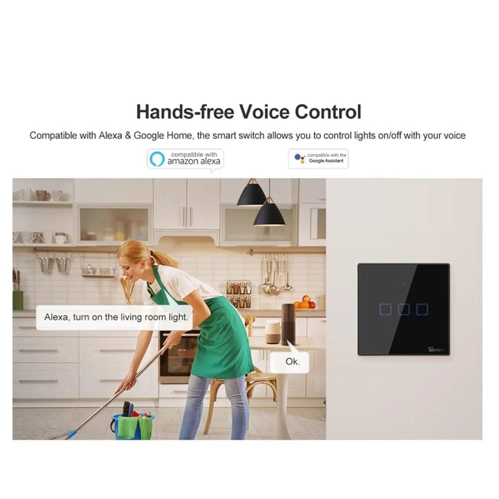 , Sonoff T3EU1C : Smart διακόπτες φώτων, με γυάλινη επιφάνεια, οπίσθιο φωτισμό και συμβατότητα με Tuya App για Smart Home λειτουργίες!, TechWar.gr