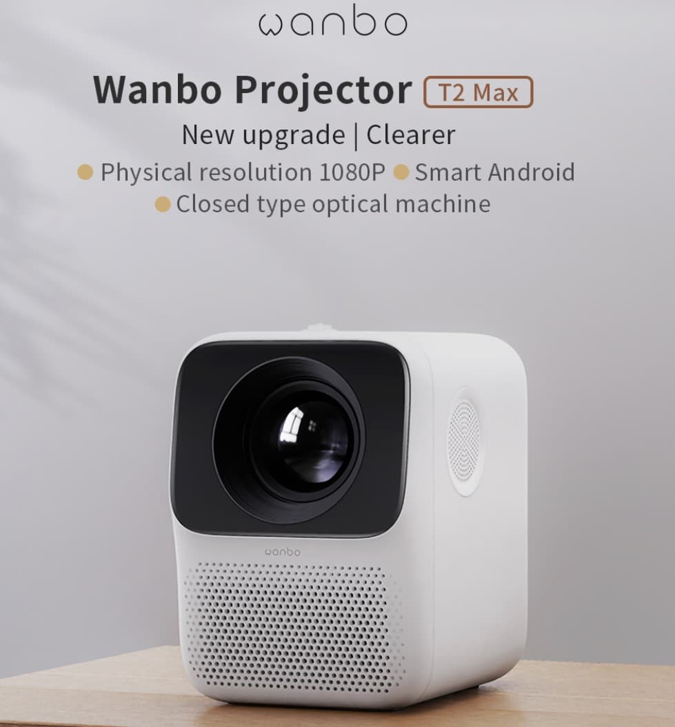 Xiaomi Wanbo T2 Max : Ένας MINI, Full HD προτζέκτορας με Android και ενσωματωμένα ηχεία στα 139.5€!!