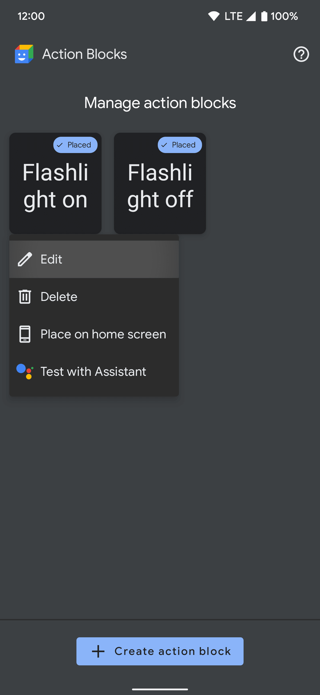 επεξεργασία μπλοκ ενεργειών στο Pixel