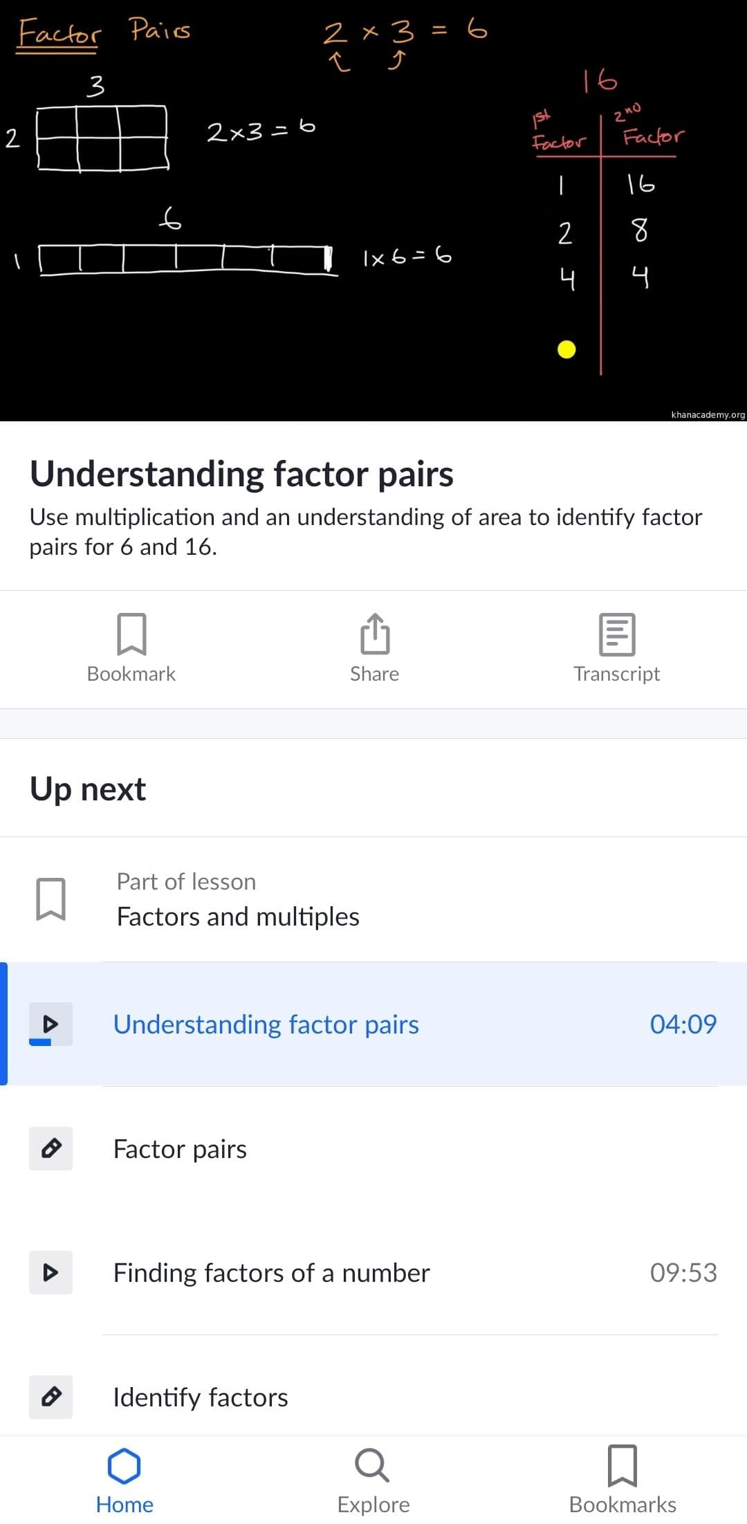 Khan Academy Android education app