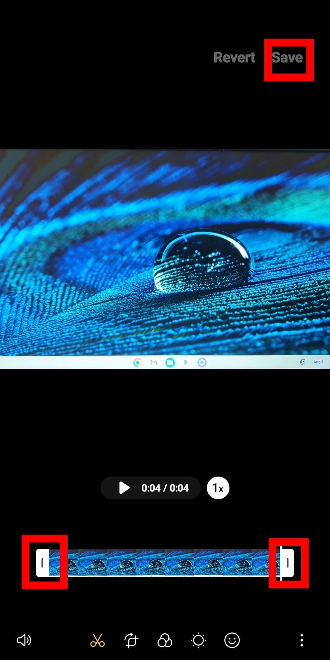 Η λειτουργία περικοπής στο πρόγραμμα επεξεργασίας βίντεο android