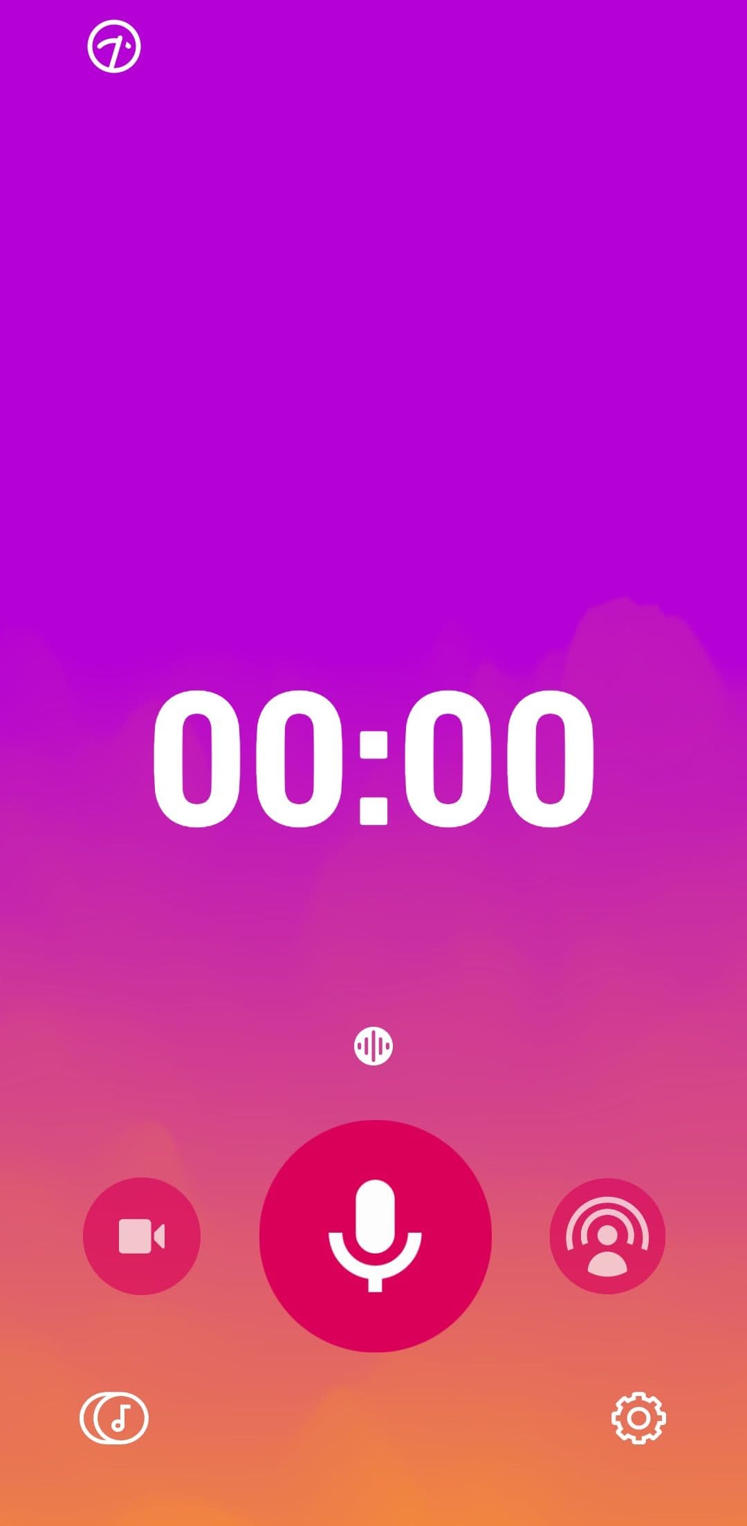 Οθόνη εγγραφής ήχου στην εφαρμογή Dolby On για κινητά