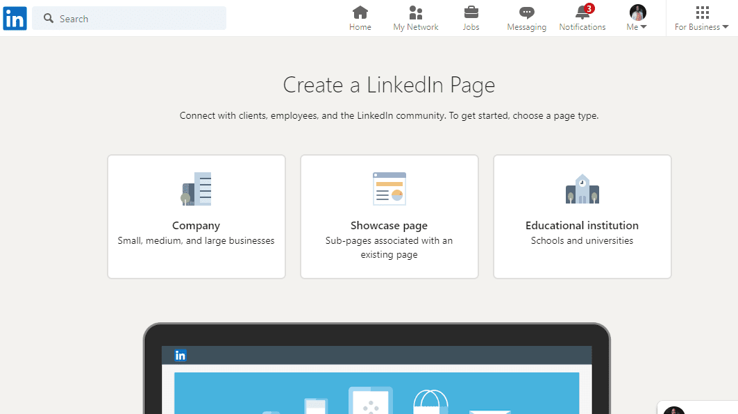 Δημιουργήστε ένα μενού σελίδων LinkedIn στον ιστότοπο