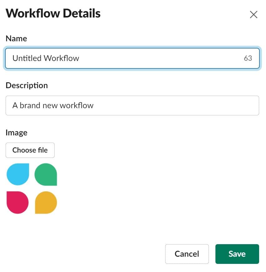 όνομα δημιουργού ροής εργασιών