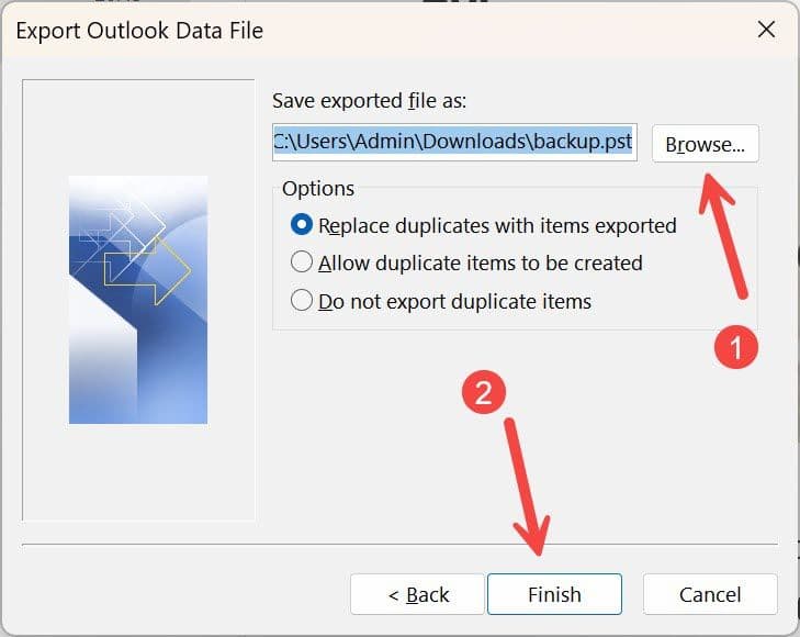 Επιλέξτε Αναζήτηση και επιλέξτε έναν τοπικό φάκελο στον υπολογιστή ή στην εξωτερική σας μονάδα δίσκου.