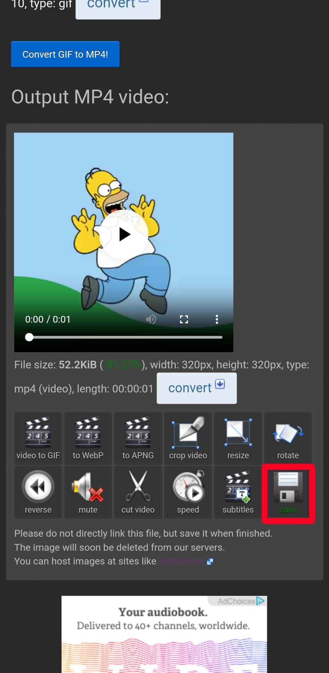 Εξαγωγή GIF που έχει μετατραπεί σε βίντεο από τον ιστότοπο ezgif