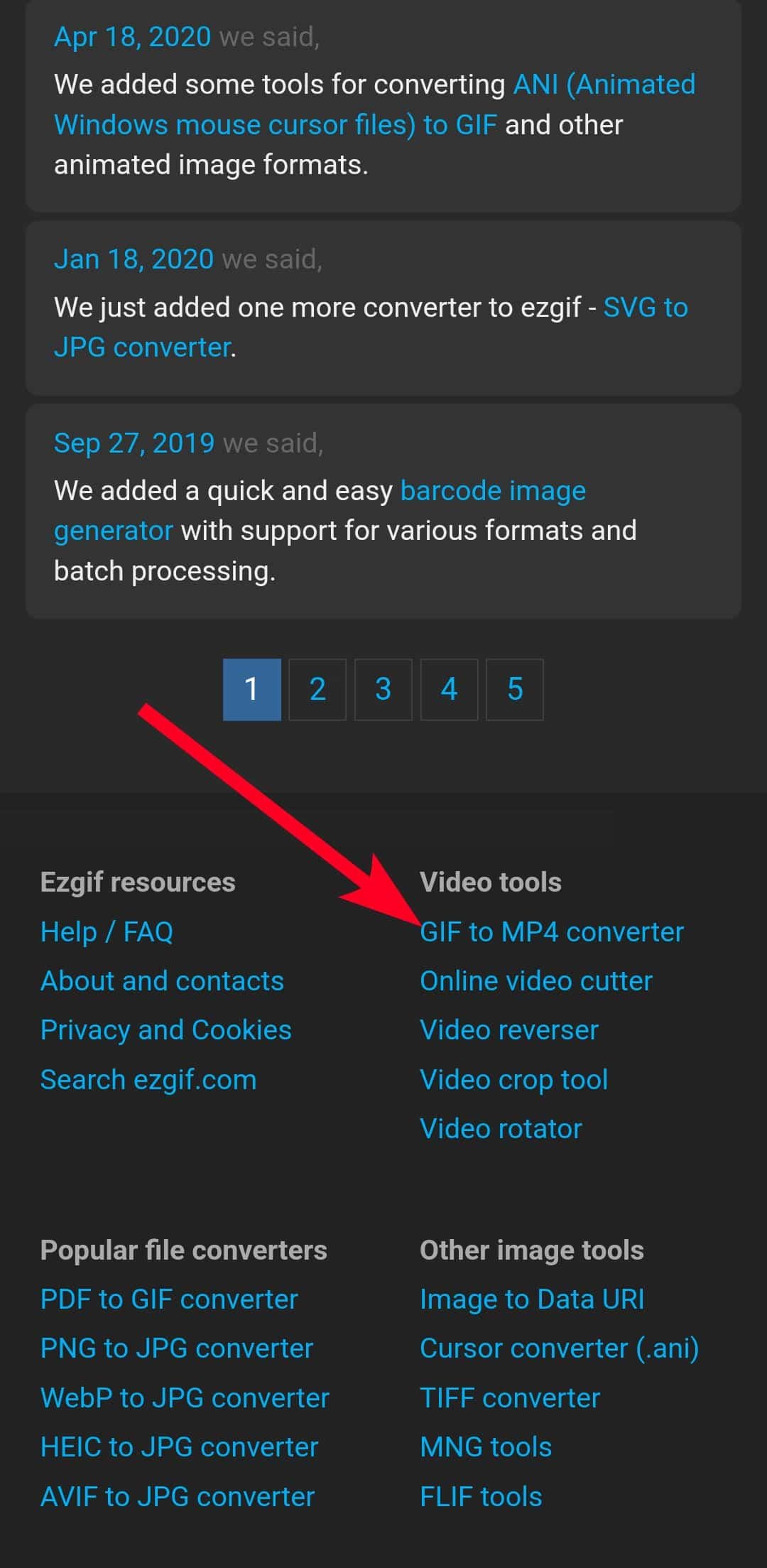 ιστοσελίδα ezgif