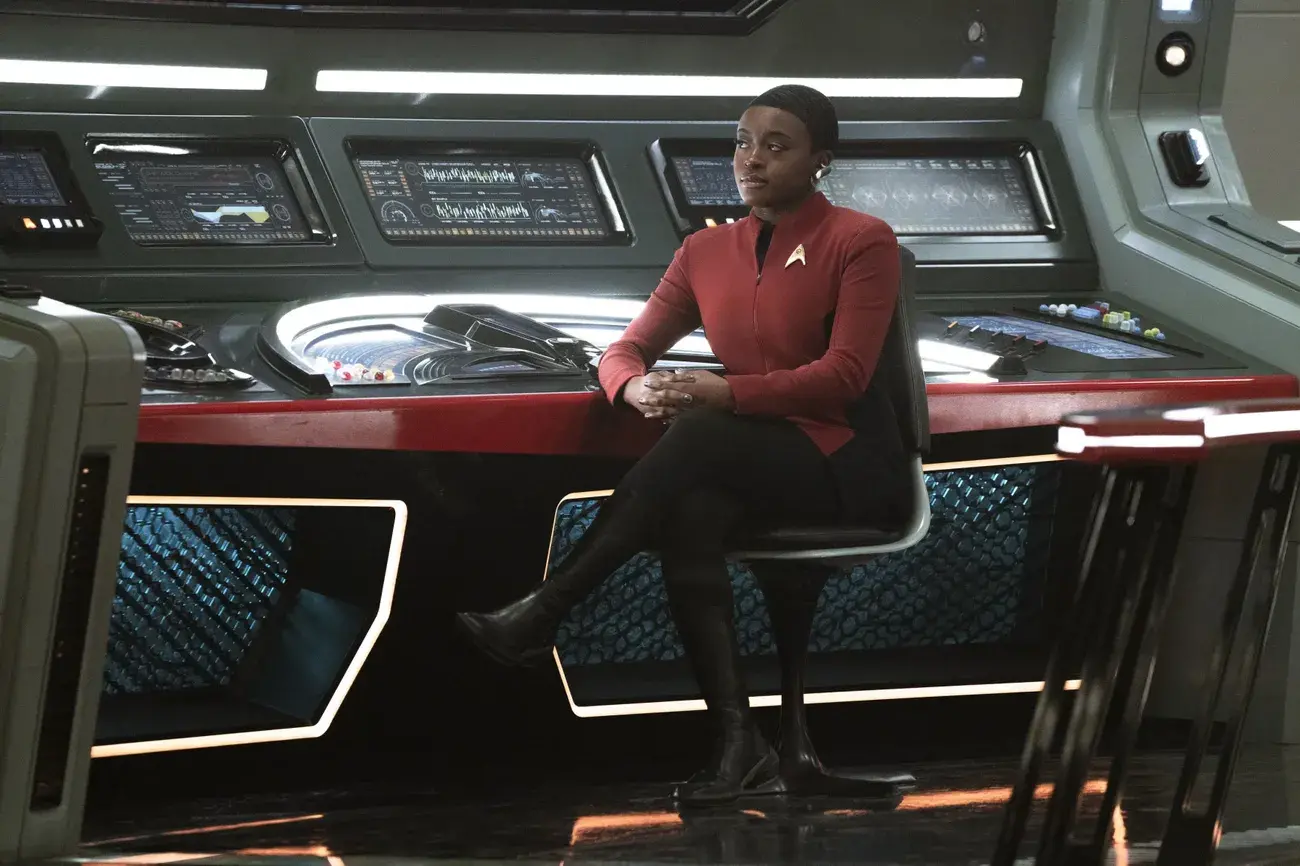 Η Celia Rose Gooding ως Uhura στο Star Trek: Strange New Worlds σε ροή στο Paramount+, 2023. Φωτογραφία: Michael Gibson/Paramount+