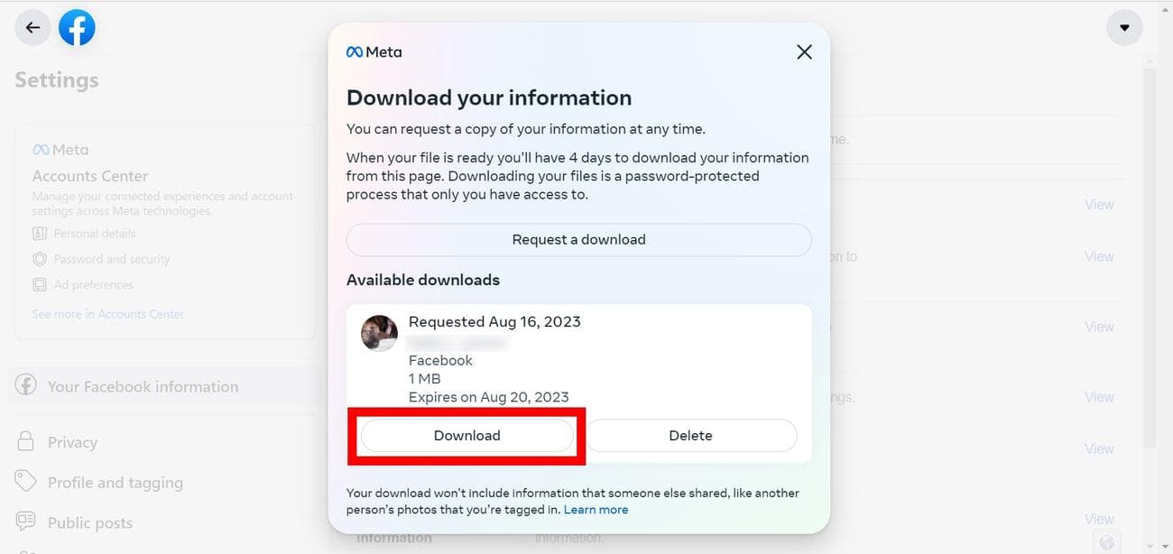 , Πώς να κατεβάσετε τα δεδομένα σας στο Facebook, TechWar.gr
