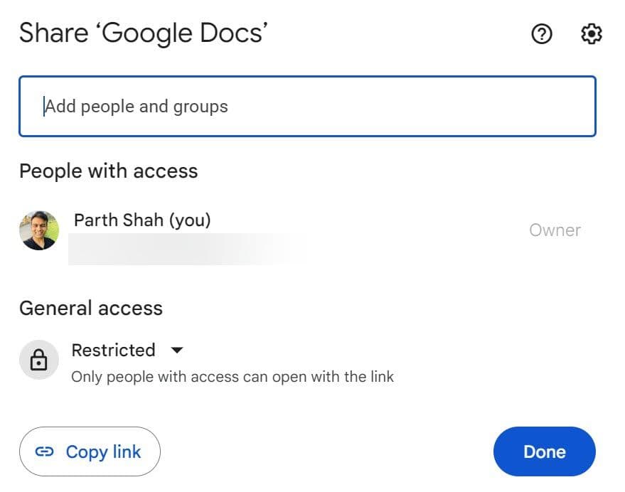 Επιλογές κοινής χρήσης στο Google Drive