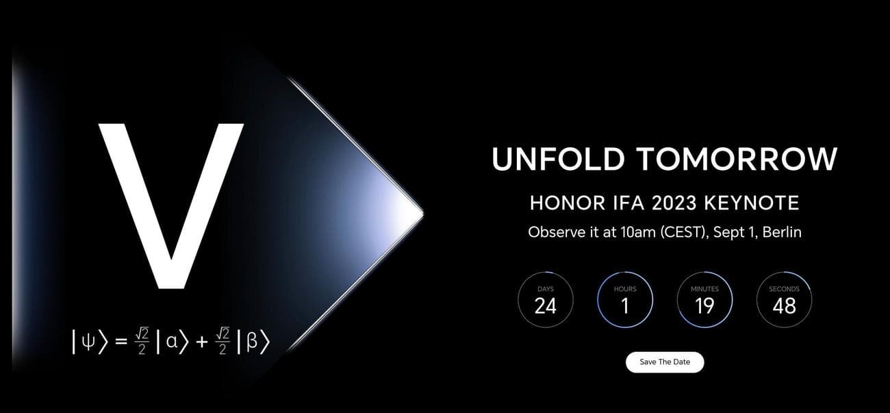 Ο απίστευτα λεπτός ανταγωνιστής Galaxy Z Fold 5 της Honor θα μπορούσε να γίνει παγκόσμιος τον επόμενο μήνα
